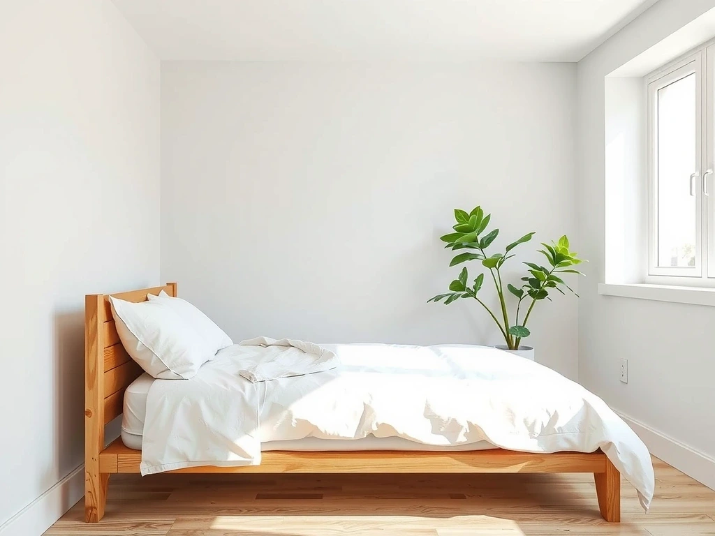 Minimalisticky zariadená spálňa pre hlboký pokoj